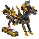 2-in-1 Collision Transformation Dinosaur Car Toy |Magnetic Cars Convertible Robot Toys|DinosaurToys for Kids 3-12 Ideal Christmas Birthday Gift for Boys(Golden)