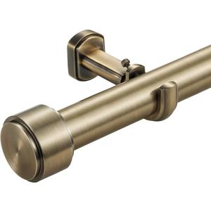 Heavy Duty Curtain Rods,1 1/4" Large Diameter Premium Nonadjustable Curtain Rod,48in/4ft Custom Window Treatment Rods with Durable Aluminum Brackets and End Caps,Antique Bronze Finish