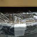 BHG Metal No-Assembly Freestanding Dog Gate with Door Walk Through, Extra Wide 144", Extra Tall 32" Pet Gate, Accordion Puppy Folding Playpen Dog Fence, with 2PCS Support (Black, 6 Panels)