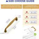 Ravinte 5 Pack 4 Inch Antique Brass Kitchen Cabinet Handles Solid Zinc Alloy Cabinet Pulls Cupboard Hardware Drawer Handles