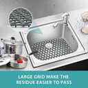 SAMSIER Silicone Sink Protectors Mats (13x11 & 14x12 & 16x12 & 18x16 & 19x14 & 21x16 & 22x13 & 25x16 & 26x14 & 28x14 & 30x16) for Bottom of Kitchen Sink (21x16, Rear Drain)
