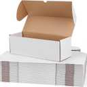 WIFTREY 12x4x4 Small Shipping Boxes set of 25, White Corrugated Cardboard Box 12''L x 4''W x 4'' H for Mailing Packing Shipping