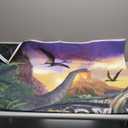 Sensfun Dinosaur Birthday Backdrop Dinosaurs World Happy Birthday Banner 3D Jungle Dino Park Bday Decorations Photography Background Boys Kids Bday Cake Table Party Supplies Photo Booth 7x5ft