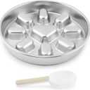 Slow Feeder Dog Bowls with Measuring Spoon, Stainless Steel Slow Feeder for Small & Medium Dogs, Non-Slip Silicone Base Pet Bowl for Fast Eaters, Anti-Gulping Dog Bowl(COLOR:silver)