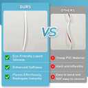 78" Cord Hider Wall, Self Adhesive Silicone Cord Covers for Wires On Wall, Cord Hider for Wall Mount TV, Flexible Cable Cover Raceway Kit for 1 Wire, White (0.59" W x 0.39" H)