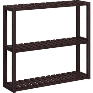 SONGMICS Bamboo Bathroom Shelf, 3-Tier Adjustable Plants Rack
Wall-Mounted or Stand, Living Room, Balcony, Kitchen, 23.6 x 5.9 x 21.3 Inches, Rustic Walnut, BAMBOU Collection UBCB013K01V1