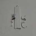 White Wrap Around Curtain Rods:5/8" Small Blackout Adjustable Window Curtain Rod for Bedroom Kitchen Apartment Renter Friendly,Room Darkening Curved Drapery Rods Easy Install,Pure White 28-60"