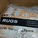 Washable 10x12 Area Rugs for Living Room: Soft Vintage Orange Rug