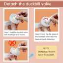 PumpMom-us Breast Pump Parts for Spectra, Replace Duckbill Valves Tubes Backflow Protector Membrane for Spectra S1 S2 9 Plus Breastpumps