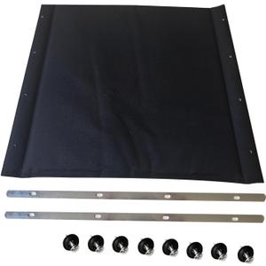 16-Inch Wheelchair Replacement Seat, Replacement Parts with Hardware, Nylon Seat, Black (16 X 16)