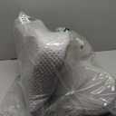 JOLLYVOGUE Cervical Neck Pillow for Pain Relief Memory Foam Side Sleeper Pillow with Cooling Pillowcase, Ergonomic Design for Back Stomach Sleepers, Medium, Dark Blue