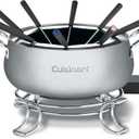 Cuisinart Fondue Pot, 3 Quart, For Chocolate, Cheese, Broth, Oil, Stainless Steel, CFO-3SSP1
