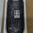 Decorative Bowl for Home, Black Marble Key Bowl, Dough Bowl, Smudge Bowl, Candy Bowl for Kitchen Counter (10.6" x 4.3")