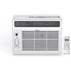 Midea 6,000 BTU Window Air Conditioner, 3-in-1 Cool/Fan/Dehumidifier Window AC Unit, Easycool Air Conditioner with Remote Control, Cools up to 250 Sq. Ft., Fits bedroom, study, office