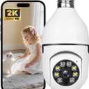 Hawkray Light Bulb Security Camera -5G& 2.4GHz WiFi 2K 3MP Security Cameras Wireless Outdoor Motion Detection and 911 Alarm Monitoring,Open AI Enabled,US Local Cloud, Color Night Vision,