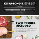 CHEF iQ Sense | Smart Wireless Meat Thermometer | 2 Ultra-Thin Probes | WiFi Unlimited Range | 1000F Heat Safe | 5 Sensors | BBQ, Grill, Oven, Smoker, Air Fryer | Gen3 (Black)