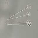 60pcs Snowflake Drink Stirrers Christmas Plastic Swizzle Sticks Beverage Winter Stir Sticks Reusable Coffee Cocktail Stirrers Bar Supplies for Cocktail Xmas Party Decor Winter Holiday Cocoa Bar