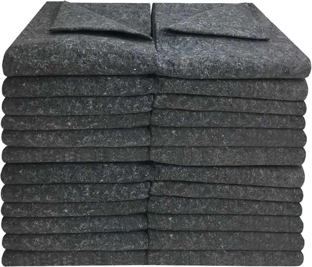 Uboxes Moving Blankets - Textile Skins 54x72 Pads 1.66lbs Each (Textile - Pack of 24), Gray