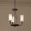 Kichler Vetivene 19.8 Inch 3 Light Chandelier with Opal Glass in Classic Pewter, 21x19.75x19.75