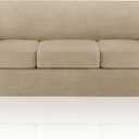 4 Piece T Cushion Sofa Slipcovers Stretch Couch Slip Cover for 3 Cushion Couch Sofa, Machine Washable for Living Room (Island Fossi, 3 Cushions)