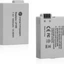 FirstPower 2 Pack LP-E8 Batteries Compatible with Canon EOS Rebel T5i, T4i, T3i, T2i, EOS 550D, 600D, 650D, 700D, Kiss X4, Kiss X5, Kiss X6, LC-E8E