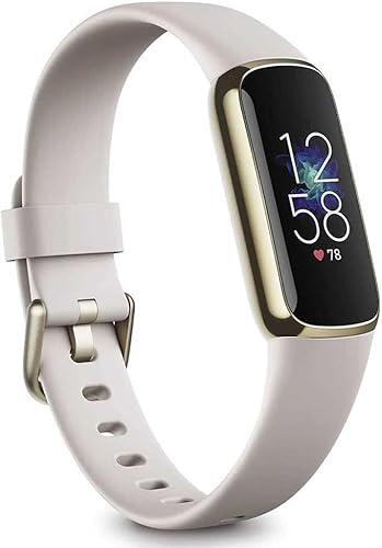 Fitbit Luxe Soft Gold Stainless Steel Case & Lunar White Band