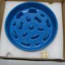 LE TAUCI Dog Bowls Slow Feeder Ceramic, 1.5 Cup Slow Feeding Bowl for Small and Medium Breed, Puzzle Dog Food Bowl for Fast Eater, Vortex Blue