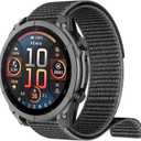 5 x OVERSTEP Quick Dry Watch Band Compatible with Fenix 8 47mm/Fenix 7/Fenix 6/Fenix 5, 22mm Loop Woven Nylon Sports Strap for Garmin Epix Pro 47mm/Instinct 2/Forerunner 965(Gray)
