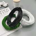 4 x 65.5 Feet Twist Ties for Climbing Plants Green Gear Ties Garden Plant Wire Outdoor & Indoor Plants Supporting Tree Tomatoes Vegetables Tape (Diameter - 2.5MM) (Black)