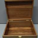 DRASTAR Wooden Keepsake Box, Large Acacia Storage Memory Box with a Hinged Lid for Crafts and Photo Storage L