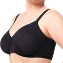 HSIA Minimizer Bra for Women - Full Coverage Seamless Lace Bra Plus Size Underwire Unlined Bra for Heavy Breast (34C, Black)