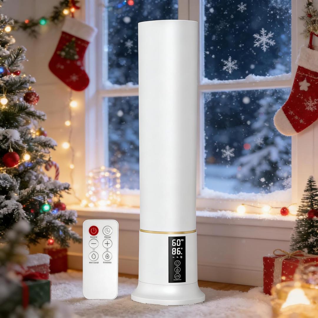 Humidifiers for Bedroom 9L Cool Mist with Essential Oil Diffuser, Humidifier Large Room, 24dB Quiet Air Humificador fit Baby Nursery & Plants, 360 Adjustable, Easy Fill & Cleaning