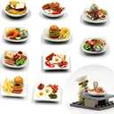 Mixed 10 Assorted Breakfast Set - Miniature Food, Tiny Food for Decoration Dollhouse, Doll House, Diorama (Scale 1:24, 1/24)