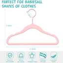 50 Pack Velvet Baby Hangers Non-Slip Clothes Hangers with Swivel Hooks, Space Saving Infant Toddler Closet Organizers, Ultra Thin Durable Child Hangers for Nursery, Kids, Children Wardrobe (11.8inch)