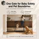 Extra Wide Baby Gate, Fits 62.2–71.6 in Openings, Sturdy & No Drill