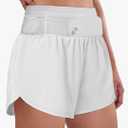 BMJL Womens Running Athletic Shorts Workout Gym Dolphin Elastic Shorts with Waist Mesh Pockets, Medium