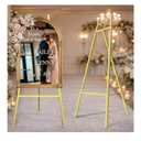 Gold Easel Stand for Sign, Heavy Duty Metal Display Easel with Adjustable Chain, 4-Tier Art Easel for Painting, Wedding Sign, Posters & Commercial Display