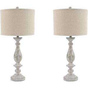 Signature Design by Ashley Bernadate Vintage Cottage Table Lamp, 2 Count, 31", Whitewash Signature Design by Ashley Bernadate Vintage Cottage Table Lamp, 2 Count, 31", Whitewash