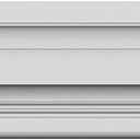 Ekena Millwork CRH12X90ST 90" Bottom 95 3/4" Top Width x 11 7/8" H x 5/8" P Standard Crosshead, Width Width, Factory Primed White