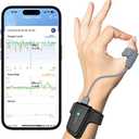 Wellue O2 Pulse Oximeter with Smart Reminder | Blood Oxygen Saturation Monitor for SpO2 and Heart Rate Tracking Continuously, Bluetooth Finger Ring with Free APP &PC Report, Style 1