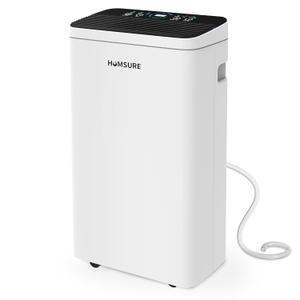 Humsure Dehumidifier 30 Pint 1500 Sq Ft, Dehumidifiers For Home, Dehumidifier With Drainage Hose In Basement Bathroom And Bedroom, Intelligent Humidity Control With 24 Hour Drying Timer