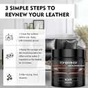 Leather Recoloring Balm Leather Repair Kit for Furniture Leather Dye for Furniture Car Seats Shoes Repair Leather Dye for Scratched and Faded Leather - Dark Gray