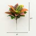 Nearly Natural 17 Garden Croton Artificial (Real Touch) (Set of 6) Silk Plants, Multi