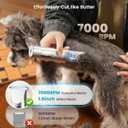 oneisall 4 in 1 Dog Grooming Kit with LCD Display, Dog Hair Trimmer for Paw Nail Grinder, Rechargeable Cordless Low Noise IPX7 Waterproof Pet Clippers