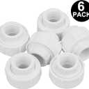 6 x 6Pcs 3/4Inch Female Threaded PVC Union Coupling Pipe Fitting (F x F) 3/4'' PVC FNPT Female Union Coupling Adapter for Sprinkler Pipe, Irrigation, Plumbing, Schedule 40, EPDM O-Ring