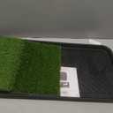 Ottomanson Artificial Grass Puppy Potty Training Pad with Tray, 15" x 30" Reusable Pee Pad for Small Pets and Dogs