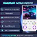 R36Ultra Retro Handheld Game Console,4.0-Inch 720x720 IPS HD Screen,Preloaded 20K+ Classic Games,Linux Open Source WiFi Multiplayer Portable Travel Gift for Gamers & Adults (White)