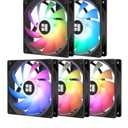 Thermalright 5 Pack TL-C12C-S CPU Fan 120mm ARGB Case Cooler Fan, 4pin PWM Silent Computer Fan with S-FDB Bearing Included, up to 1550RPM Cooling Fan（5 Quantities）