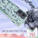 for Moto Edge 2024 Case Women - Cute Girls Phone Cover Girly Kawaii Aesthetic Unique Design Blue Flower Heavy Duty Protective Shockproof Military Grade for Motorola Moto Edge 2024 Cases