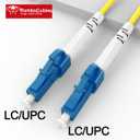 (100ft/30m LC to LC Fiber Optic Internet Cable, OS2 Single Mode Fiber Patch Cable, Simplex 9/125um LSZH Yellow OD 3.0mm